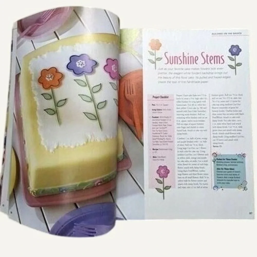 Wilton Celebrate Fondant Cake Decorating Book Baking Guide Desserts Magazine